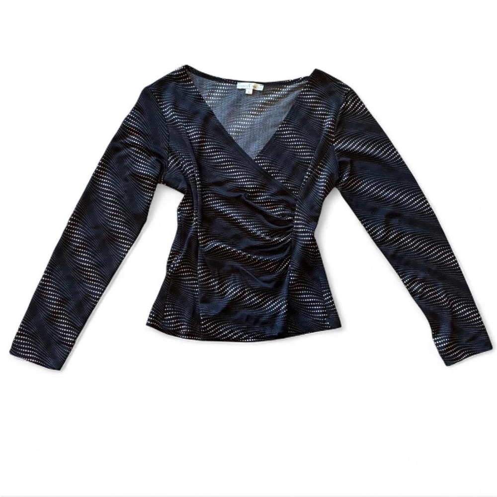 y2k Moa Moa black and pink long sleeve top